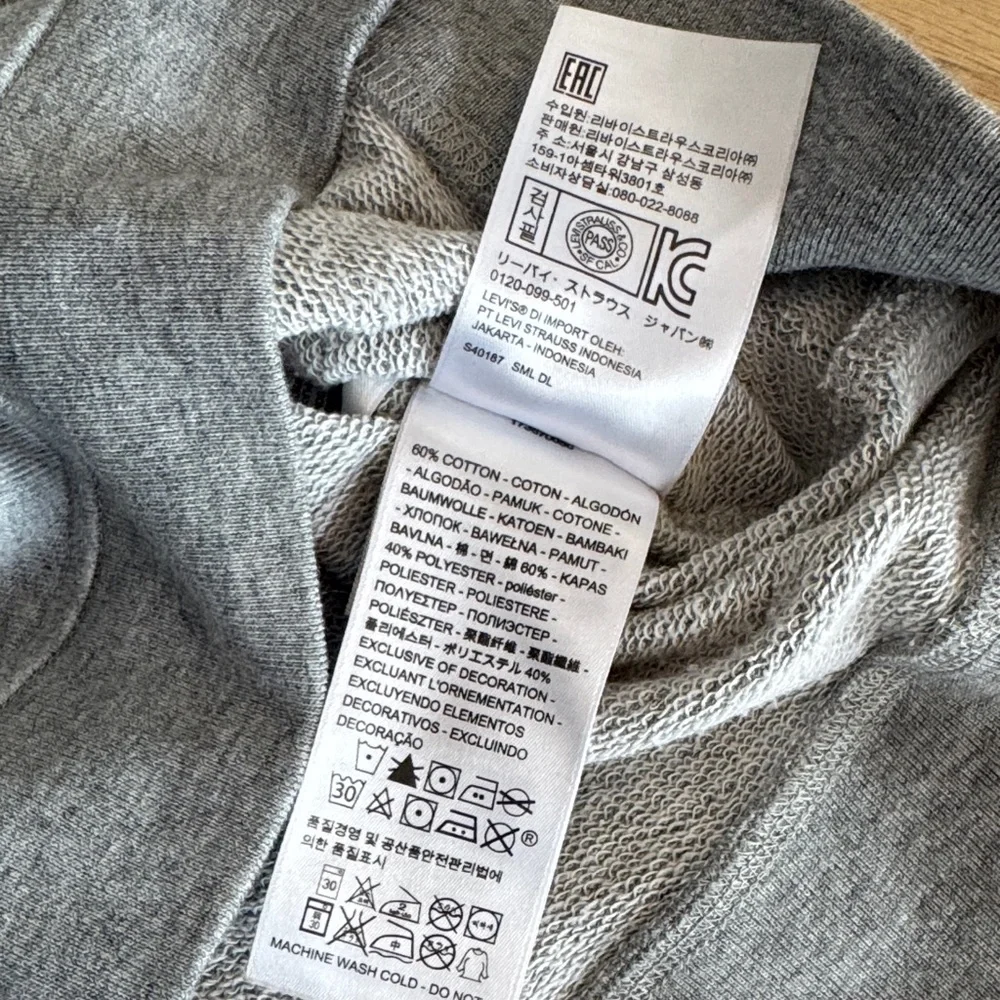 🩶 Levi’s Gray Crew Neck Sweater with Red Logo
Size Large – Women’s - Picture 7 of 7